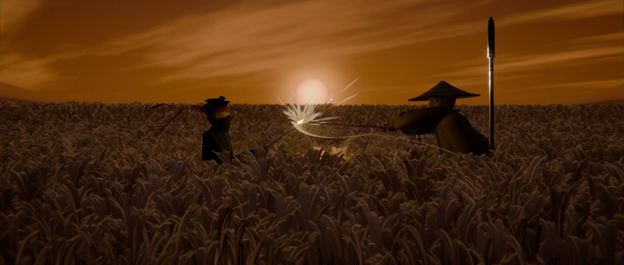 The first clash in front of the sun